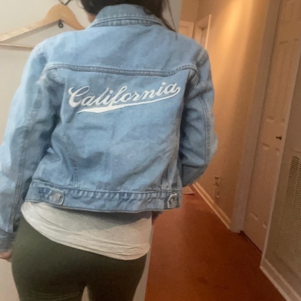 Women's Denim Jacket with California on back Size S